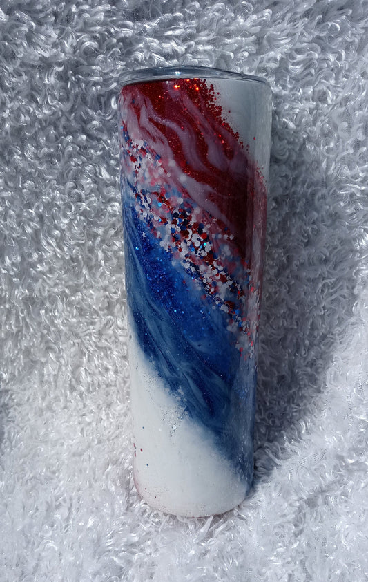 Red, White and Blue Milky Way tumbler