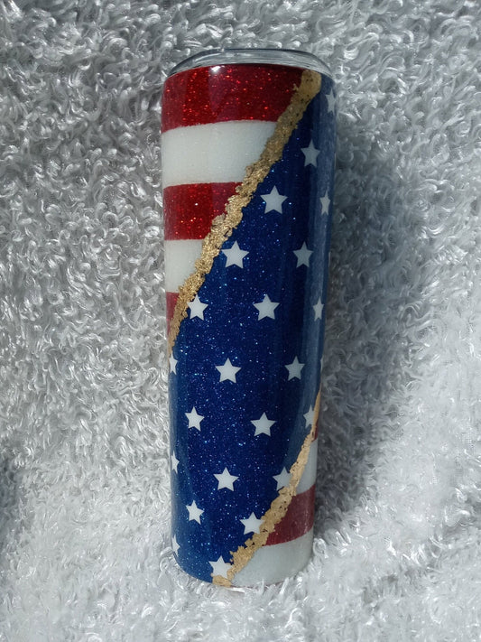 American Flag tumbler