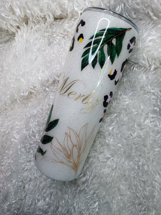 Leopard Plant Tumbler