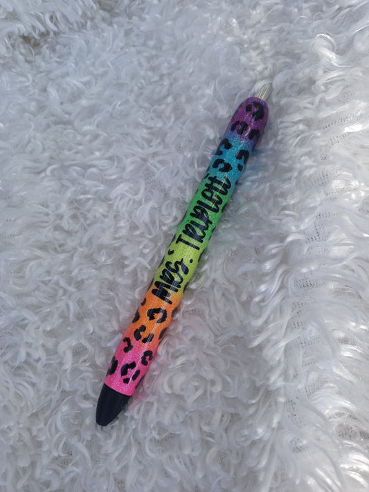 Rainbow leopard pen